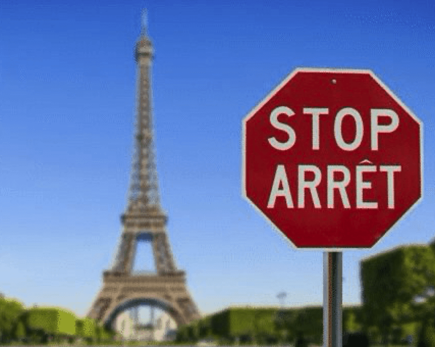 Stop sign in Paris